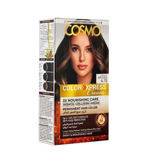 Cosmo Permanent Hair Color Natural 4.15 Coffee Brown